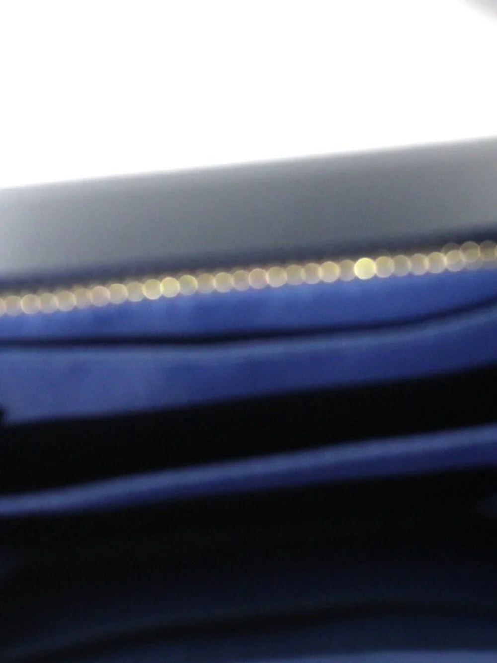 Tory Burch, Blue Pebbled Leather, small Wallet with Gold Hardware